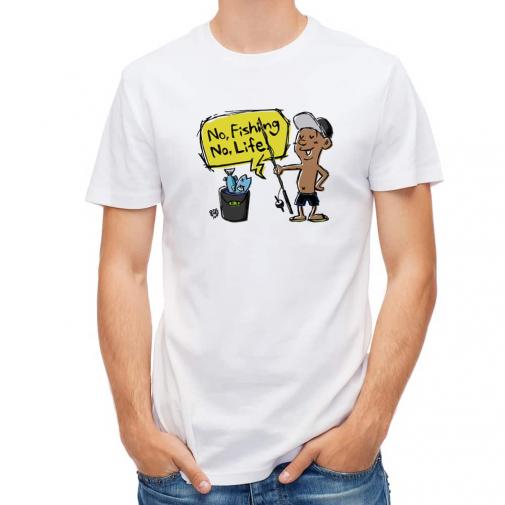 【Tシャツ】【釣りざんまい】ノーフィッシングノーライフアングラー