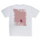 【Tシャツ】ピンクの花畑と蝶