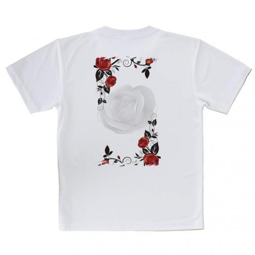 【Tシャツ】モノトーンなバラ