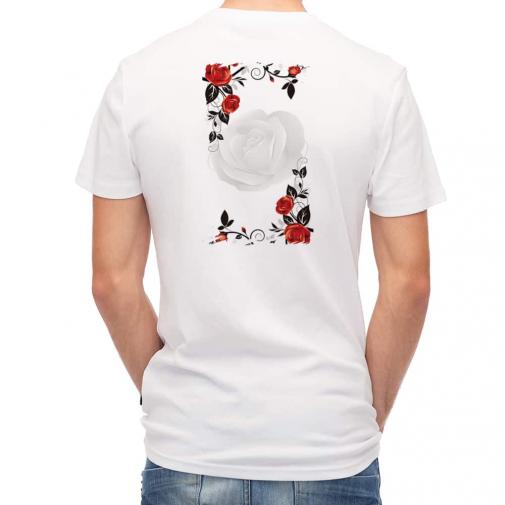 【Tシャツ】モノトーンなバラ