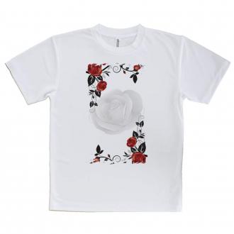 【Tシャツ】モノトーンなバラ