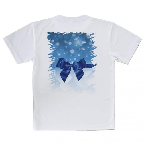 【Tシャツ】クリスタルブルーなリボン