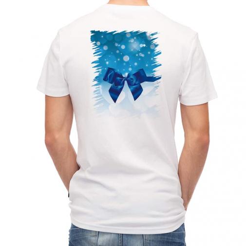 【Tシャツ】クリスタルブルーなリボン