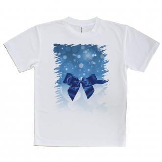 【Tシャツ】クリスタルブルーなリボン