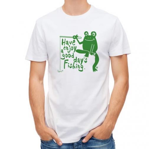 【Tシャツ】【釣りざんまい】カエルが釣りをするでケロ