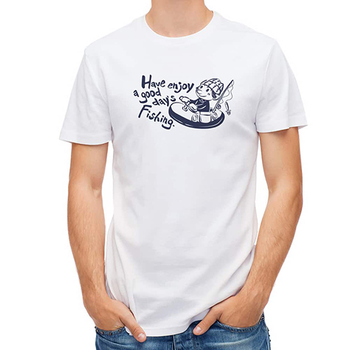 【Tシャツ】【釣りざんまい】フローターボートアングラー_ネイビー