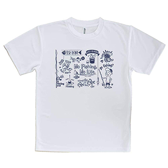 【Tシャツ】【釣りざんまい】釣りが好きなんです　横描き