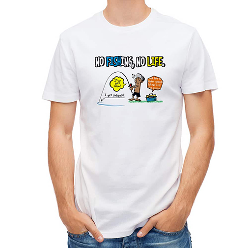 【Tシャツ】【釣りざんまい】なんだか大物釣りあげてるかも?