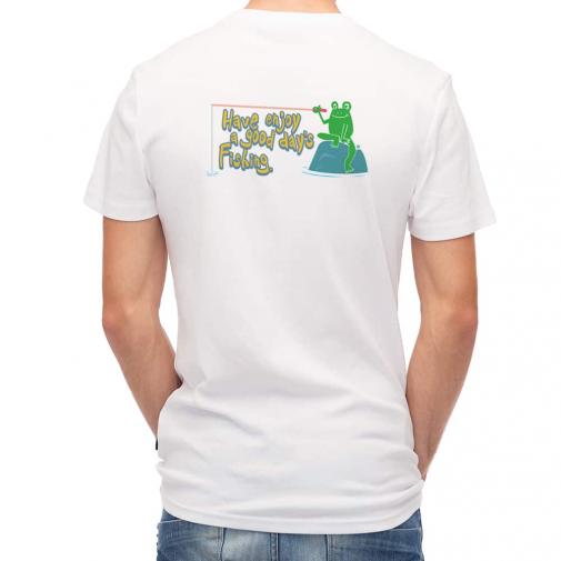 【Tシャツ】【釣りざんまい】カエルがノンビリ釣りをするでケロ