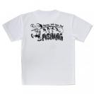 【Tシャツ】【釣りざんまい】釣りをとにかく楽しもう!_モノクロ