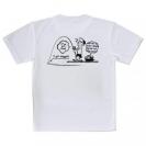 【Tシャツ】【釣りざんまい】なんだか大物釣りあげてるかも?_モノクロ