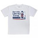 【Tシャツ】【釣りざんまい】一日釣りを楽しむアングラー_レトロ