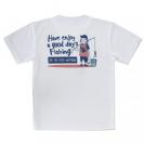 【Tシャツ】【釣りざんまい】一日釣りを楽しむアングラー_レトロ