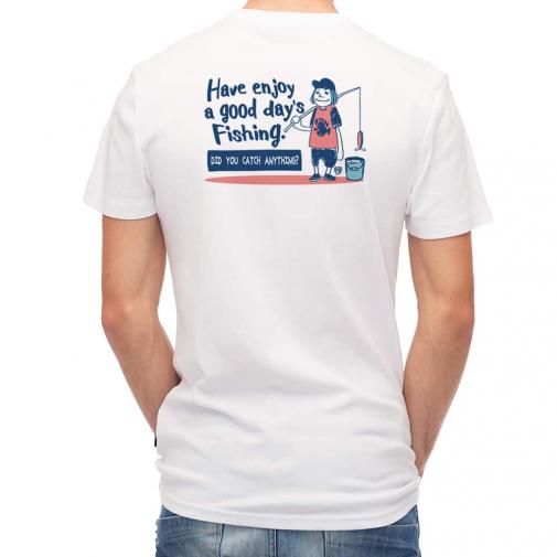 【Tシャツ】【釣りざんまい】一日釣りを楽しむアングラー_レトロ