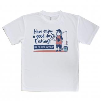 【Tシャツ】【釣りざんまい】一日釣りを楽しむアングラー_レトロ