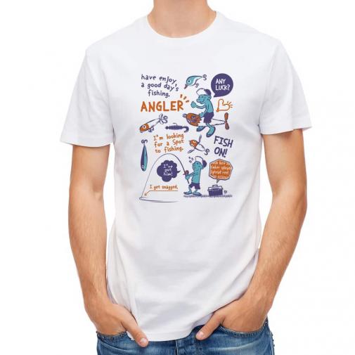 【Tシャツ】【釣りざんまい】釣りに行きませんか?_レトロ