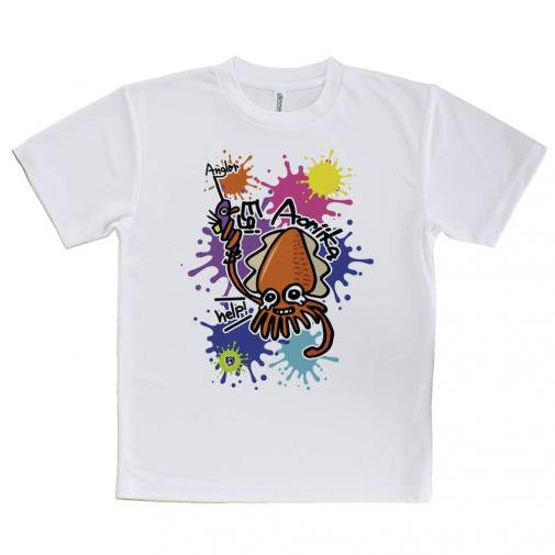 【Tシャツ】【釣りざんまい】エギに釣られるアオリイカ_ビビッドカラー