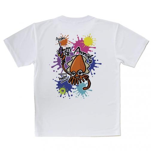 【Tシャツ】【釣りざんまい】エギに釣られるアオリイカ_ビビッドカラー