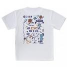 【Tシャツ】【釣りざんまい】釣りが好きなんです_レトロ