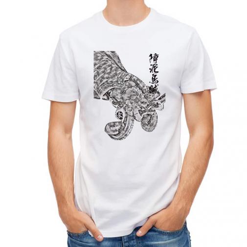 【Tシャツ】アオリイカ　墨絵風