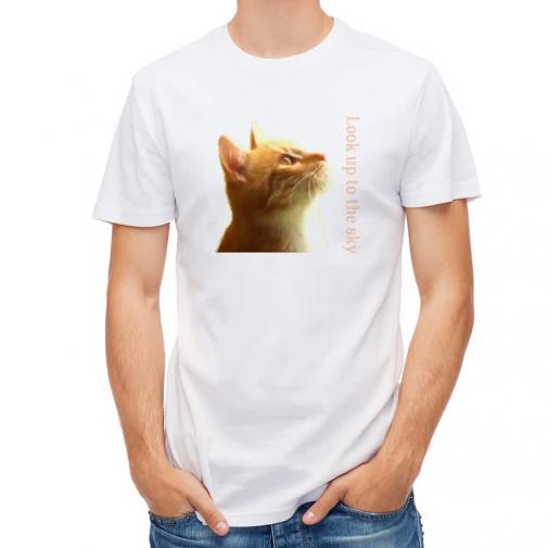 【Tシャツ】天を仰ぐ猫