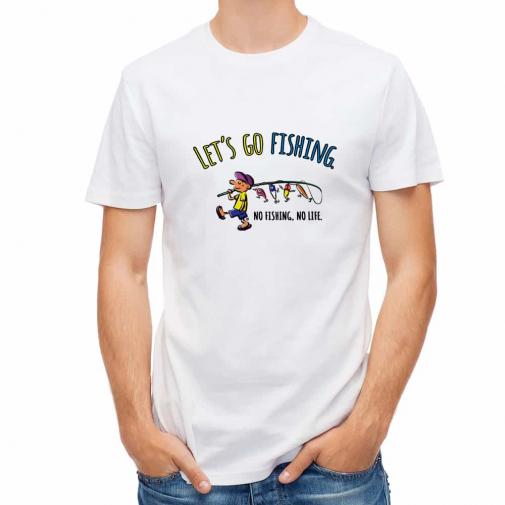 【Tシャツ】【釣りざんまい】レッツゴーフィッシング ルアーと少年_カラフル