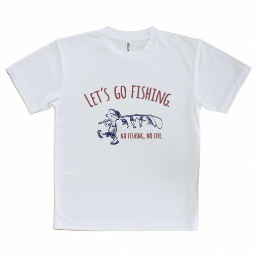 【Tシャツ】【釣りざんまい】レッツゴーフィッシング ルアーと少年_レトロ