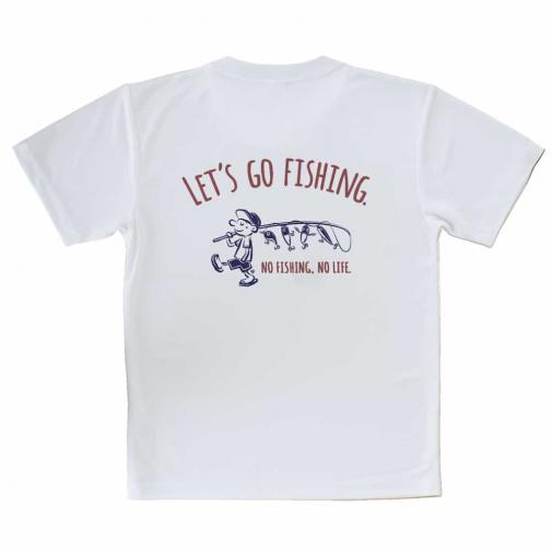 【Tシャツ】【釣りざんまい】レッツゴーフィッシング ルアーと少年_レトロ