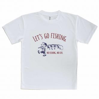 【Tシャツ】【釣りざんまい】レッツゴーフィッシング ルアーと少年_レトロ