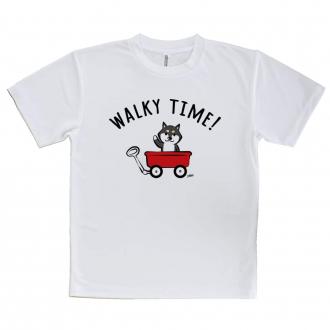 【Tシャツ】おさんぽ柴犬_黒柴(wakat)