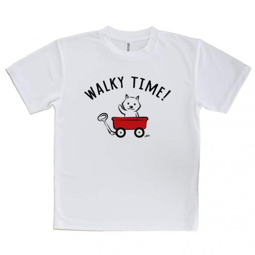 【Tシャツ】おさんぽ柴犬_白柴(wakat)
