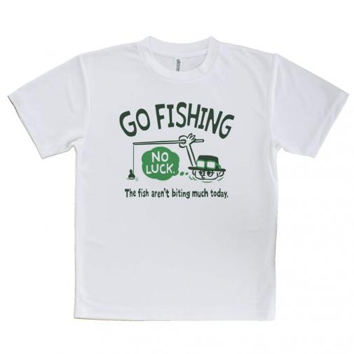 【Tシャツ】【釣りざんまい】ユニークな釣りするアングラー_グリーン