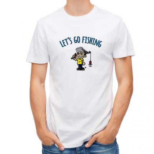 【Tシャツ】【釣りざんまい】レッツゴーフィッシング 釣り好き少年_カラフル