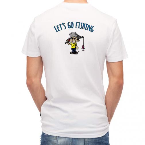 【Tシャツ】【釣りざんまい】レッツゴーフィッシング 釣り好き少年_カラフル