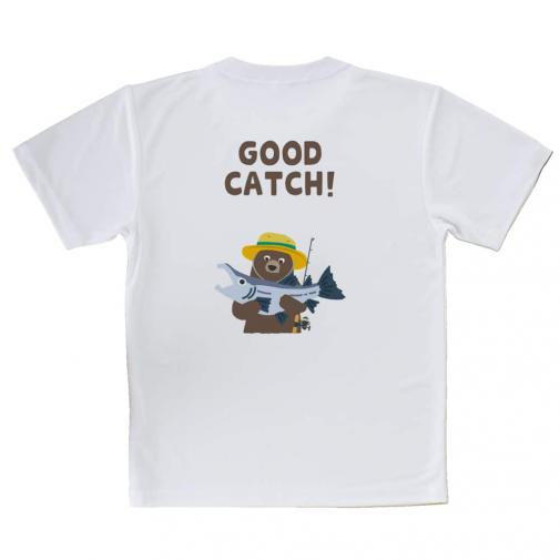 【Tシャツ】【釣りざんまい】サケを釣るクマさん