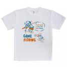 【Tシャツ】【釣りざんまい】釣り人と魚の遭遇_NB