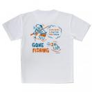 【Tシャツ】【釣りざんまい】釣り人と魚の遭遇_NB