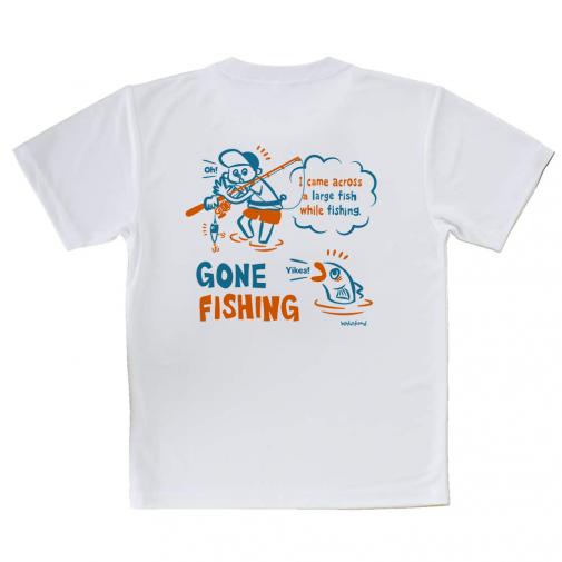 【Tシャツ】【釣りざんまい】釣り人と魚の遭遇_NB