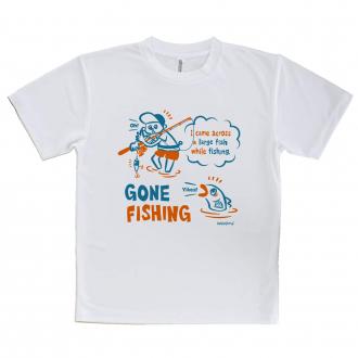 【Tシャツ】【釣りざんまい】釣り人と魚の遭遇_NB