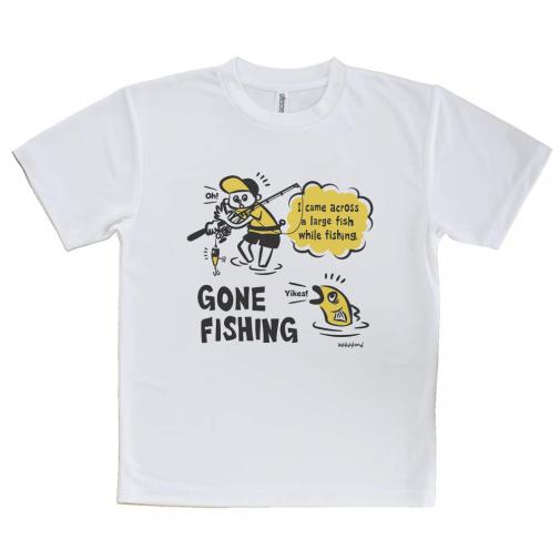 【Tシャツ】【釣りざんまい】釣り人と魚の遭遇_DG