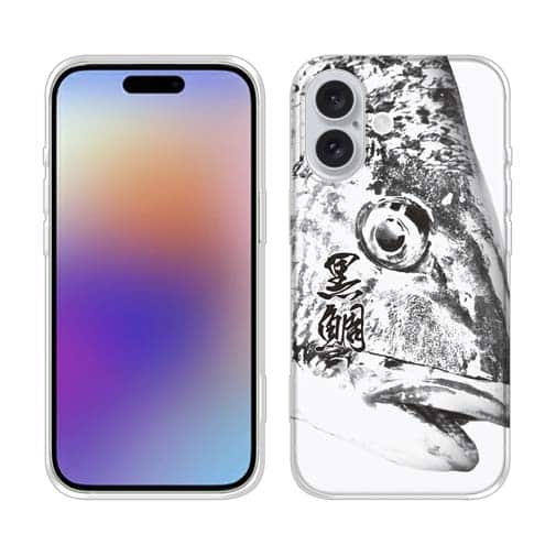 【TPU】クロダイ 墨絵風(白)