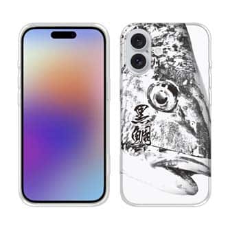 【TPU】クロダイ　墨絵風(白)