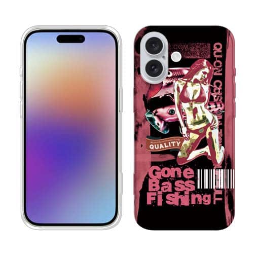 【TPU】Gone Bass Fishing ローライダーポスター風　ライトレッド