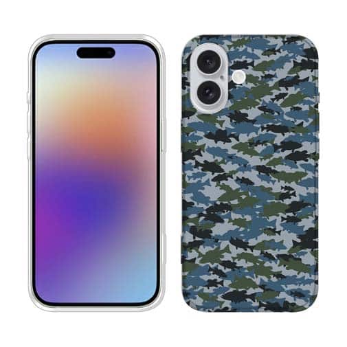 【TPU】ブラックバス　迷彩柄　ブルー