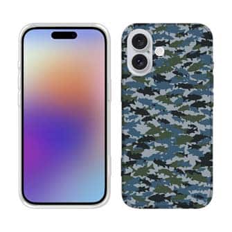 【TPU】ブラックバス　迷彩柄　ブルー