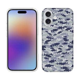 【TPU】ブラックバス　迷彩柄　ライトブルー