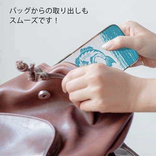 【TPU】ブラックバスのイラスト　木目調