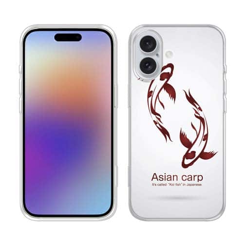 【TPU】錦鯉　紅白　Koi Fish　ホワイト