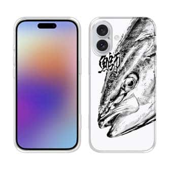 【TPU】鰤(ブリ)　墨絵風　白