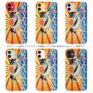 【TPU】赤ワイン　大漁旗スマホケース　キハダマグロ